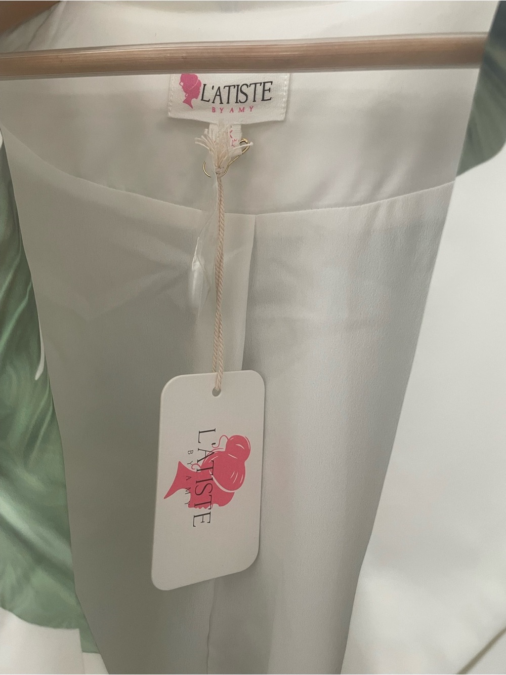 3pc Set L'ATISTE by Amy NWT Greenleaf Pant Set Tropical Leaf SIZE 2X - Picture 10 of 16